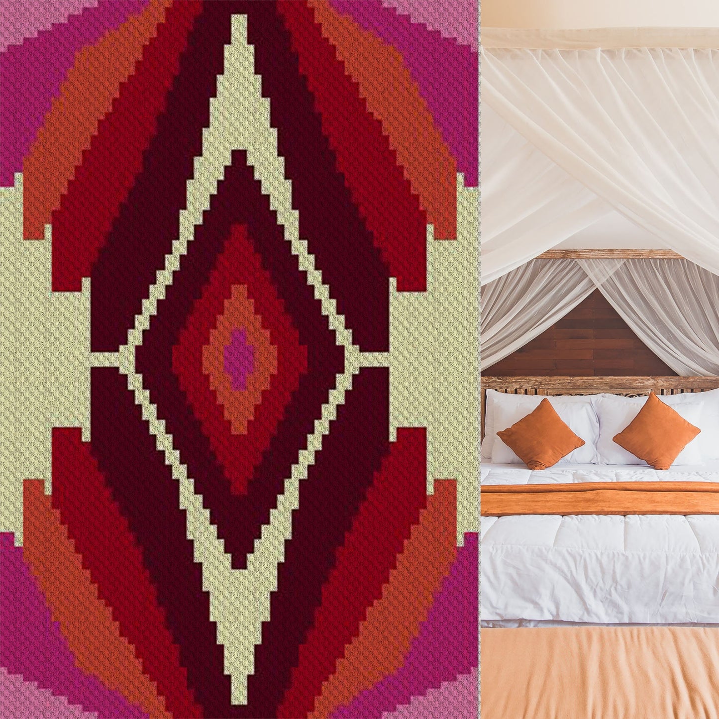 Dragon Lair C2C Crochet Pattern †Mystical Afghan for Fantasy Fans