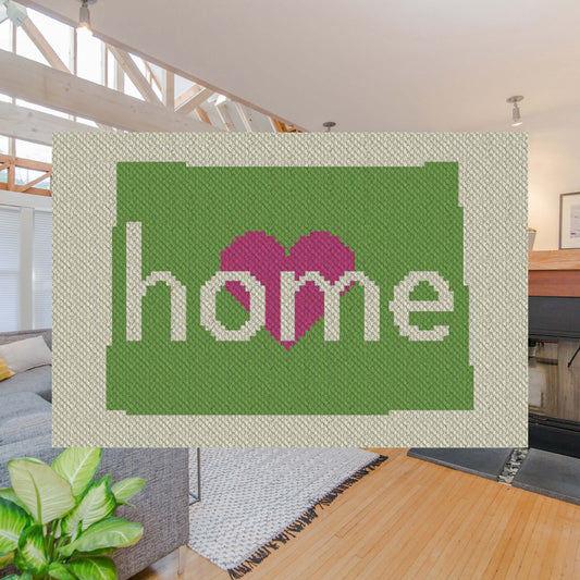 Colorado Home C2C crochet pattern🧶easy state-themed throw in PDF format