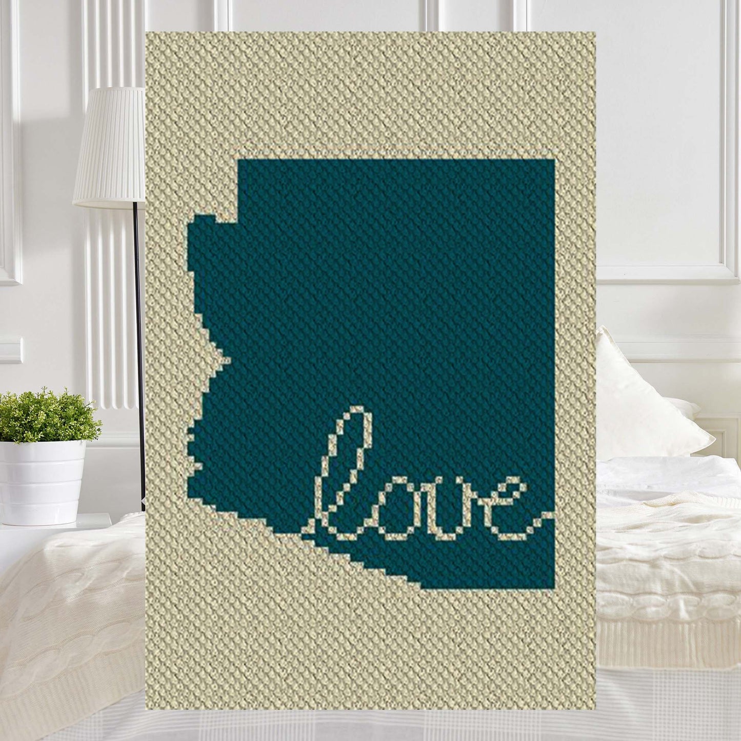 Arizona Love C2C crochet pattern🧶2 color simple design in PDF format