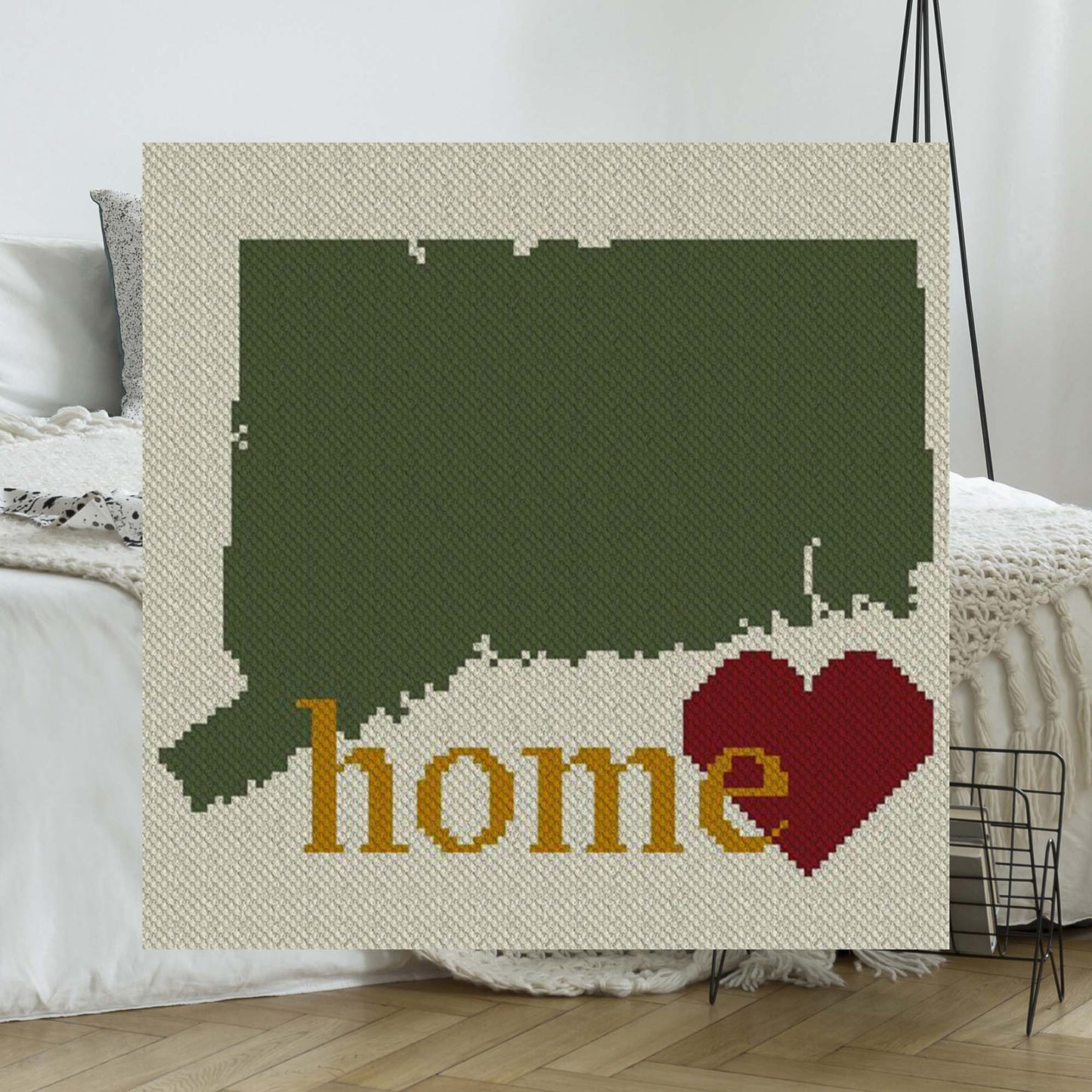 Connecticut Home C2C crochet pattern🧶redesigned state throw pattern with Graphghan compatibility