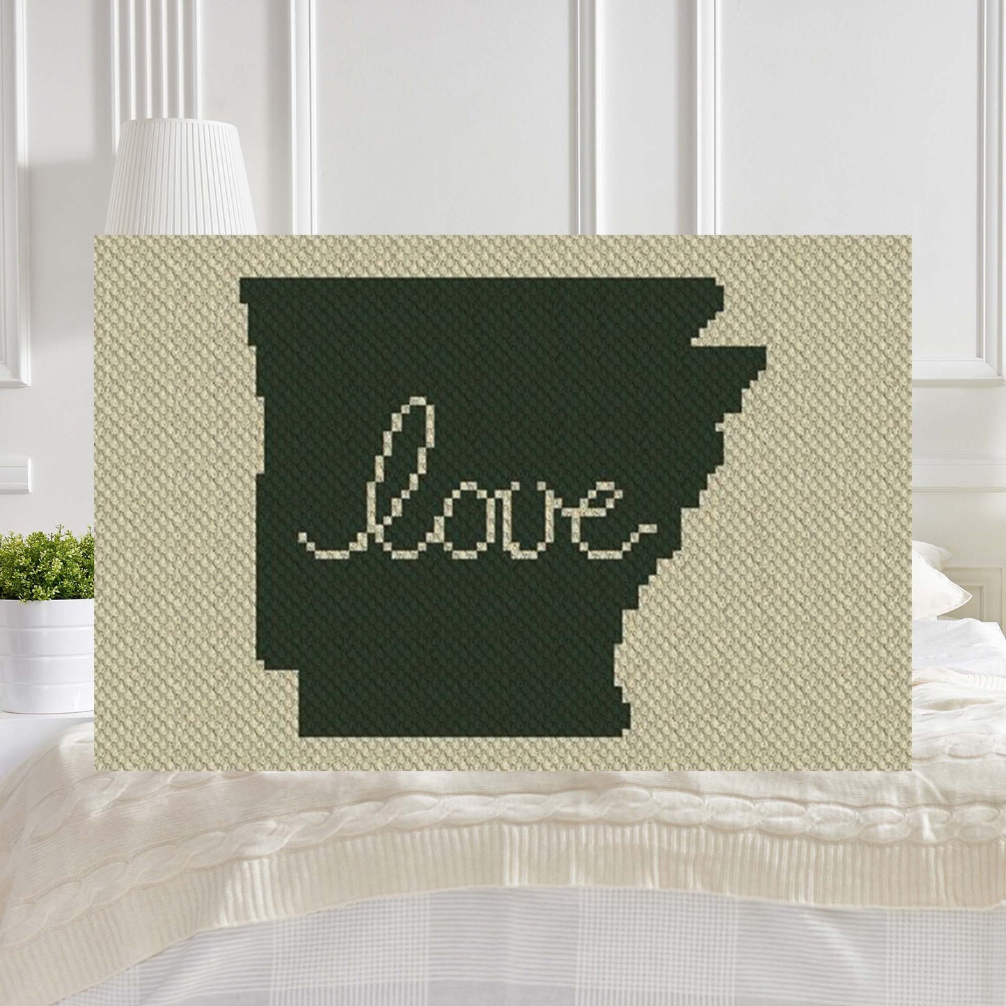 Arkansas Love C2C crochet pattern🧶2-color easy beginner PDF pattern
