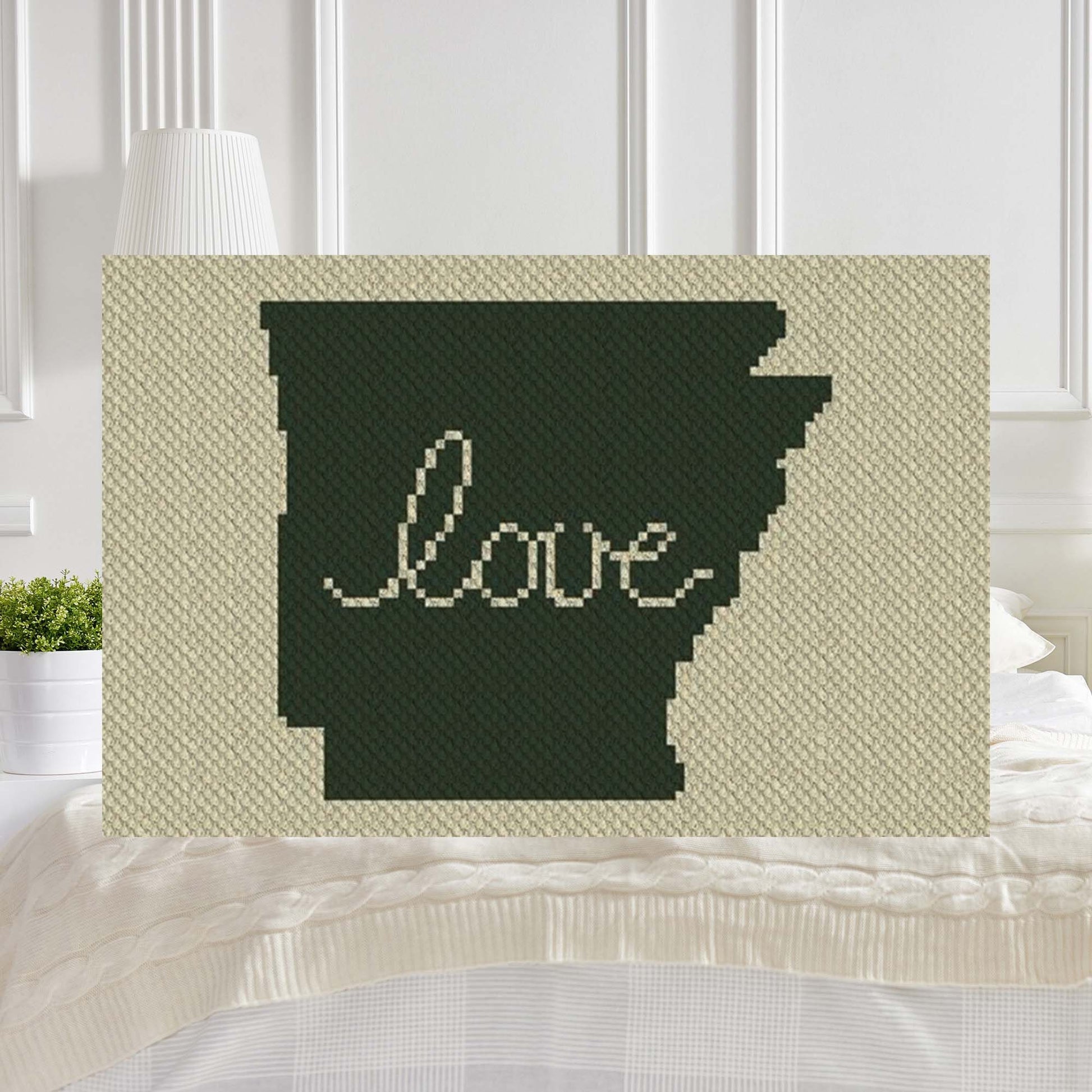 Arkansas Love C2C crochet pattern🧶2-color easy beginner PDF pattern