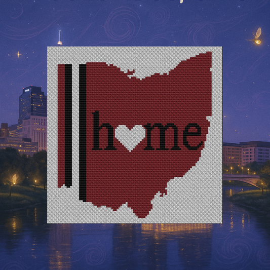 My Heart Is In Columbus, Ohio – C2C & Graphghan Crochet Pattern PDF