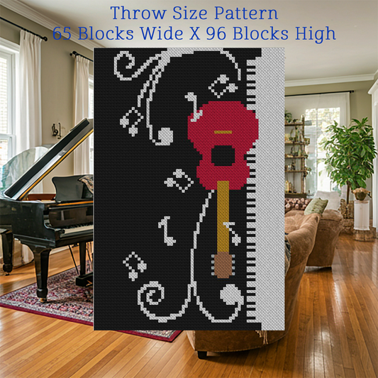 Tuned by Ear C2C and Graphghan Crochet Pattern