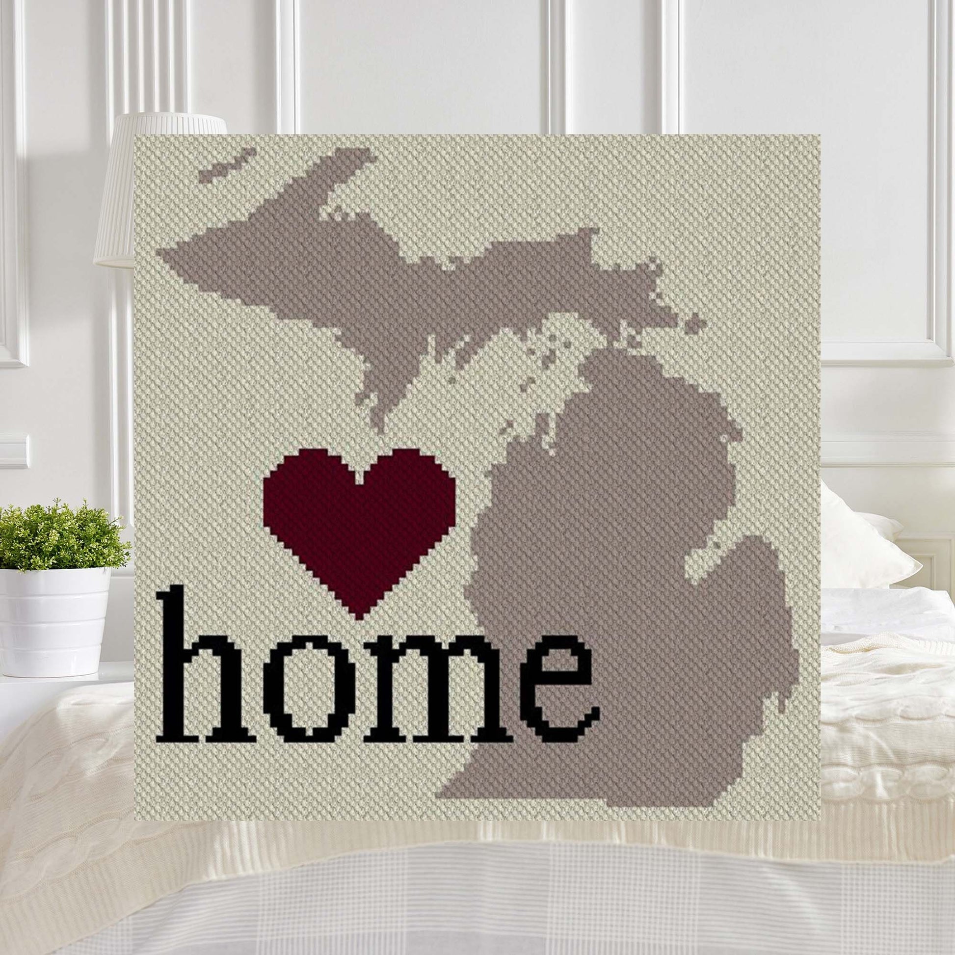 Michigan Home C2C Afghan Crochet Pattern