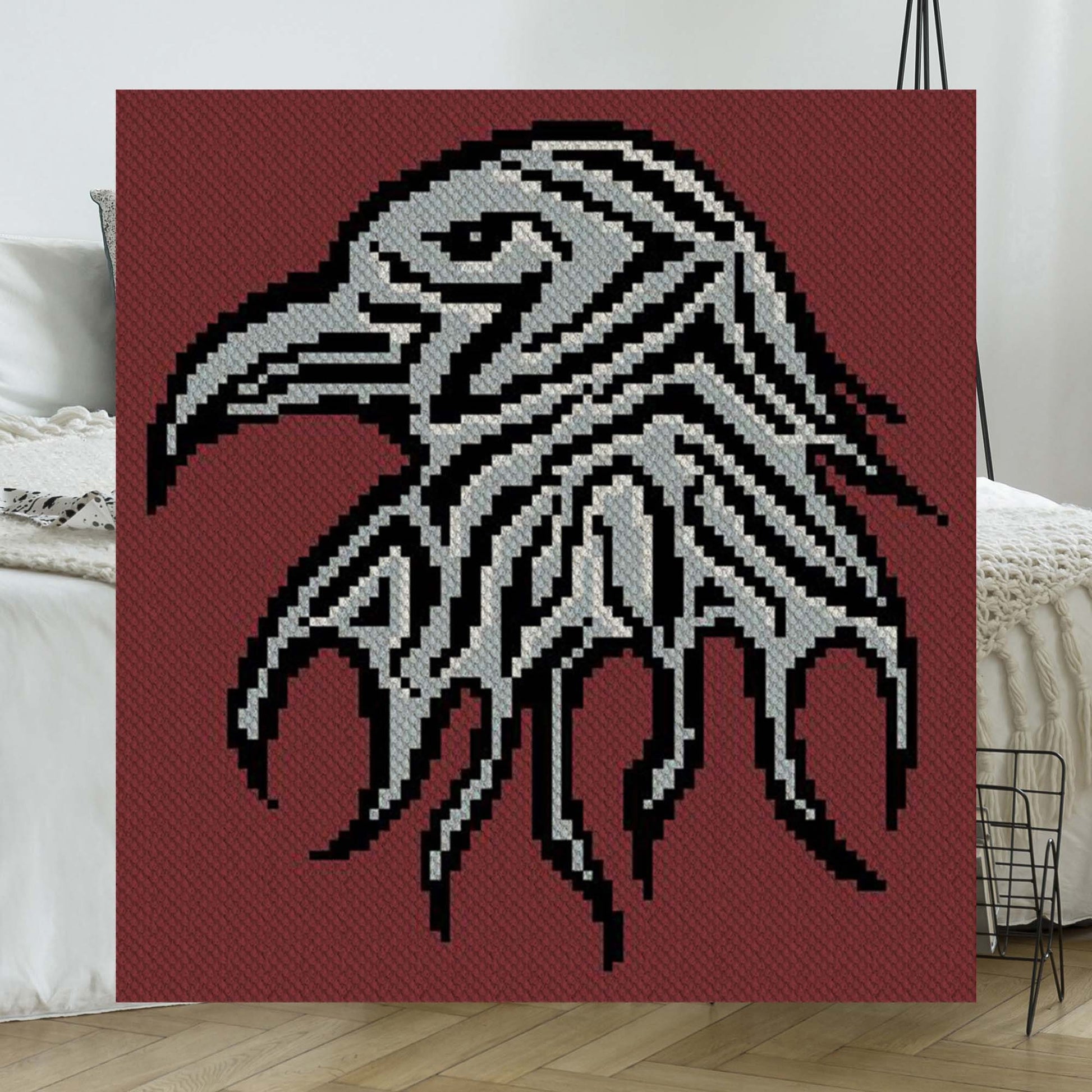 Shades of the Raven C2C Crochet Afghan Pattern