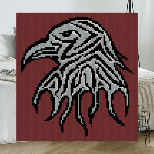 Shades of the Raven C2C Crochet Afghan Pattern