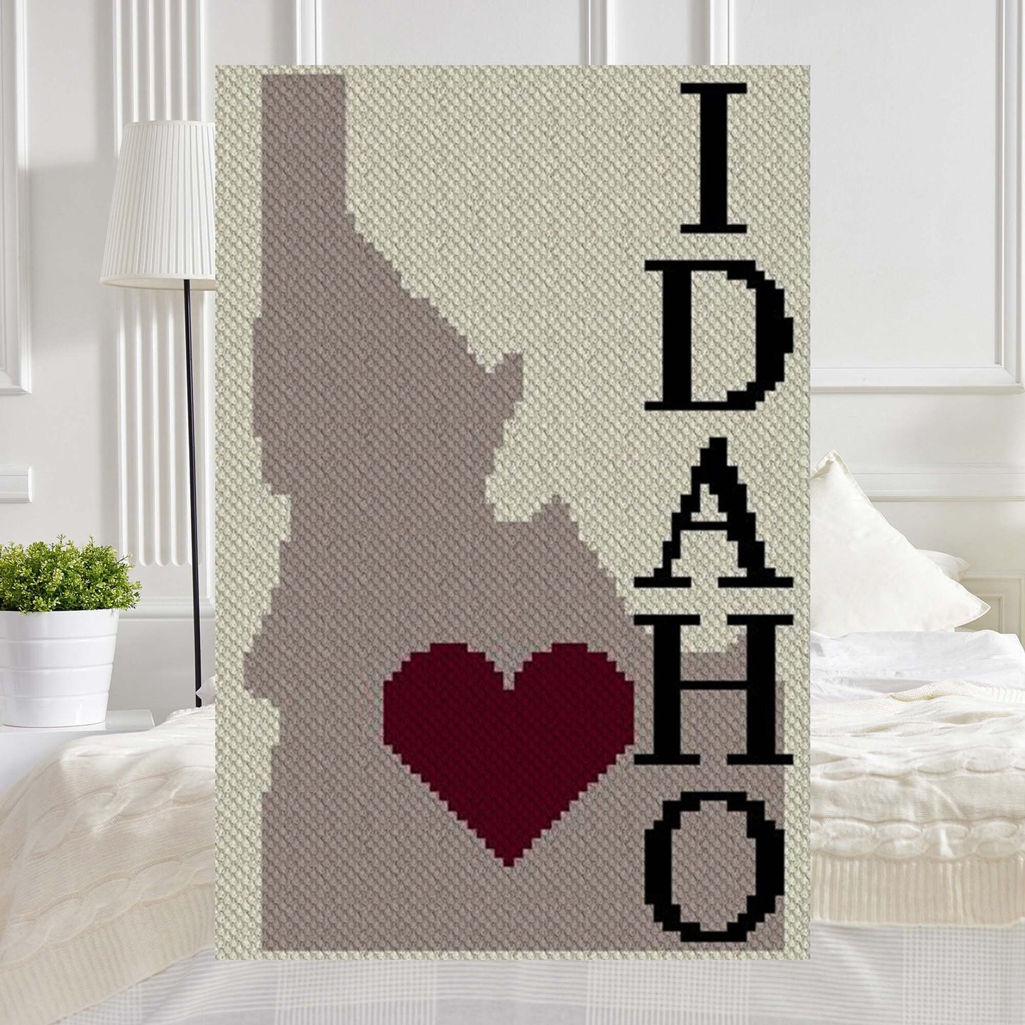 Heart Idaho C2C Afghan Crochet Pattern