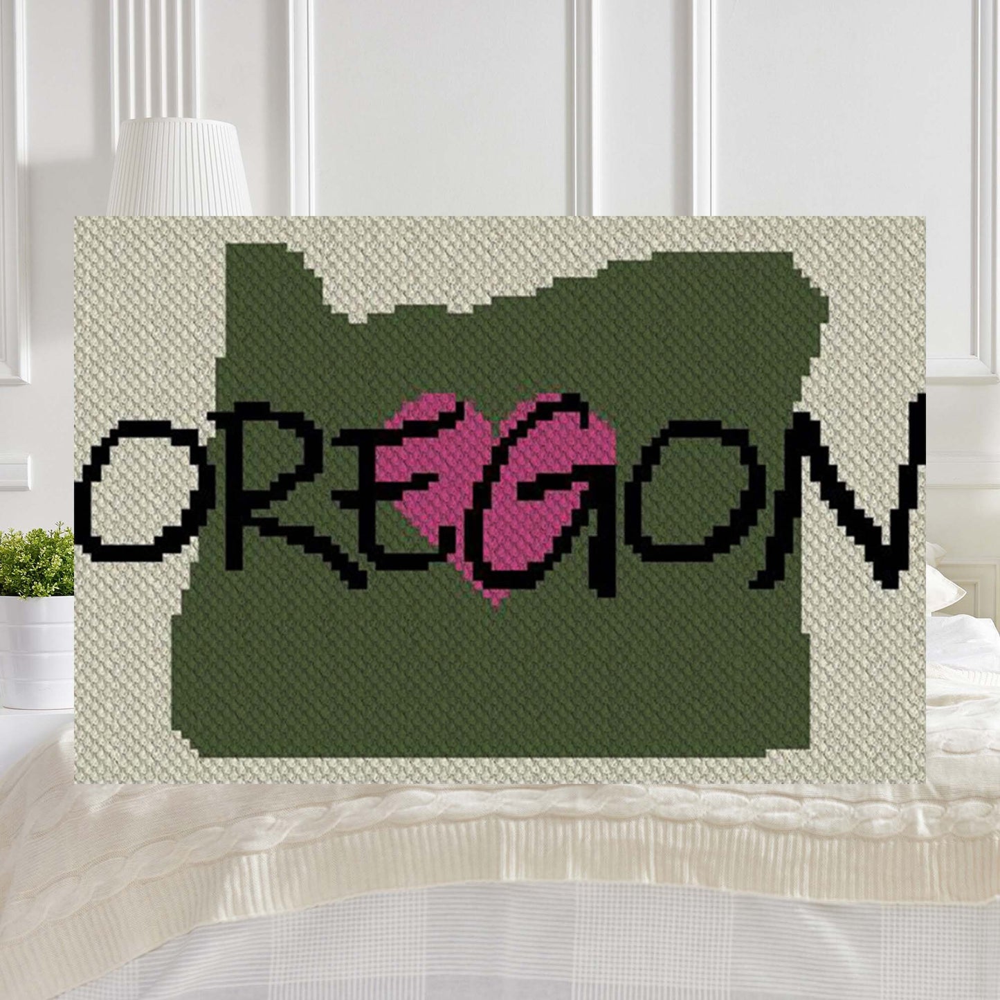 Heart Oregon C2C Afghan Crochet Pattern | Corner to Corner