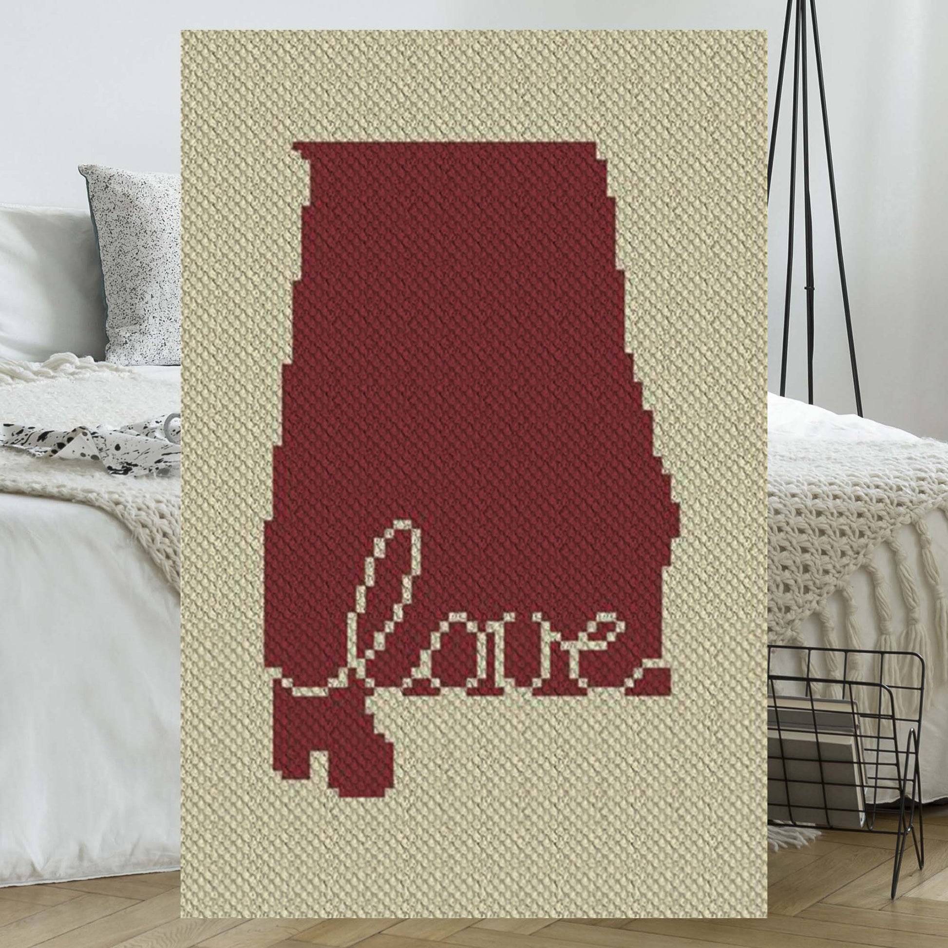 Alabama Love C2C Afghan Crochet Pattern