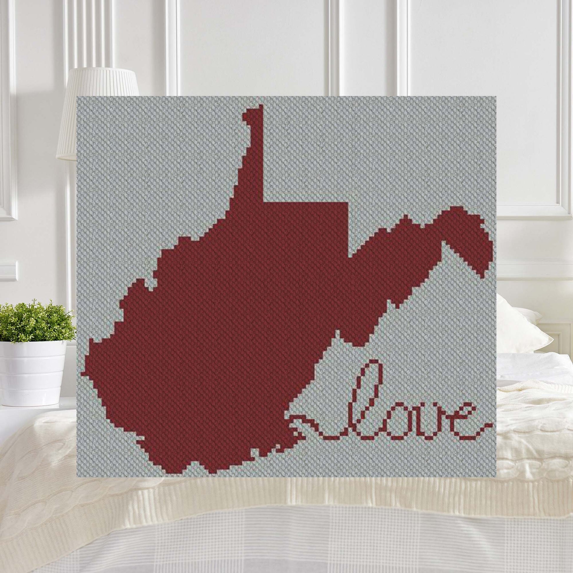 West Virginia Love C2C Afghan Crochet Pattern