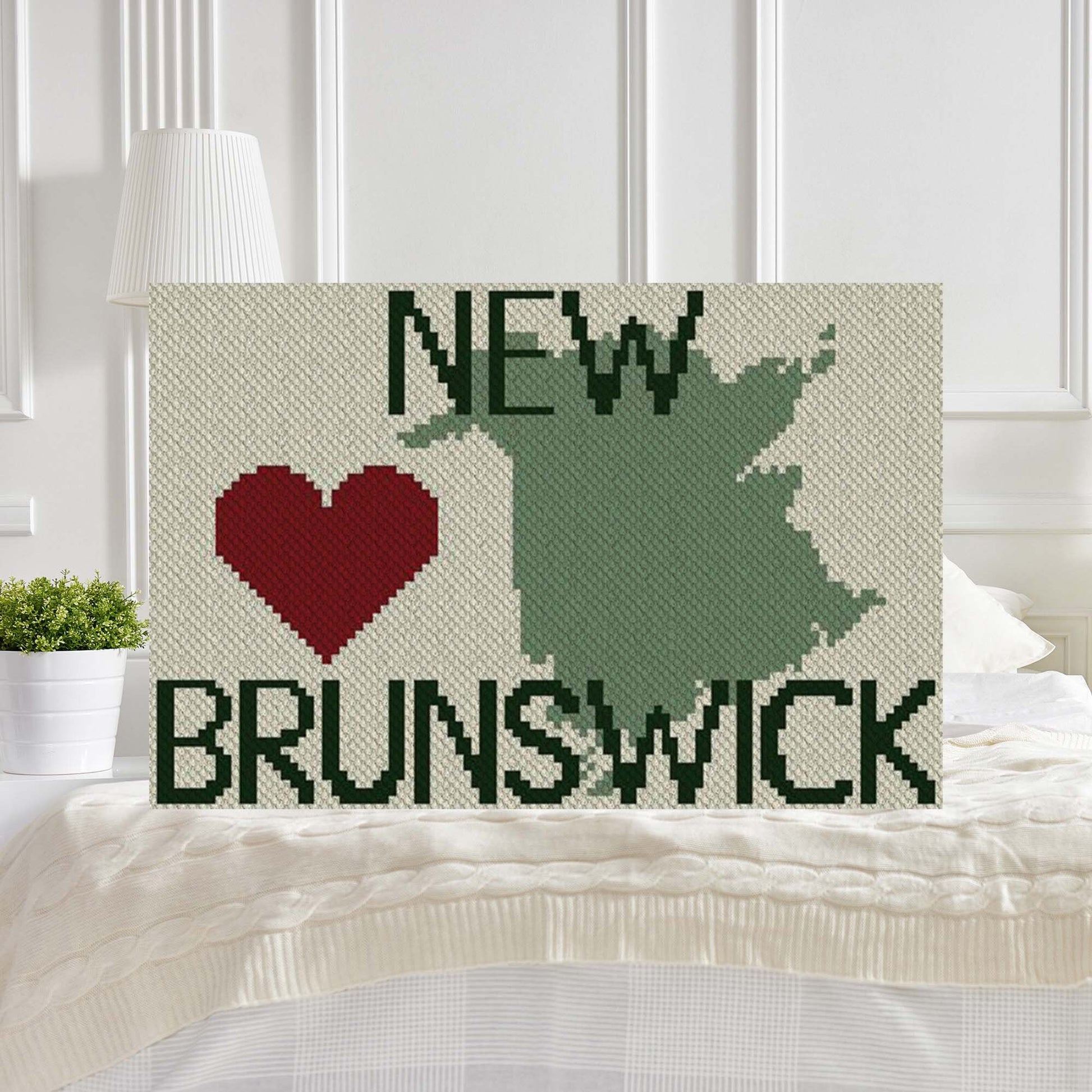 Heart New Brunswick C2C Afghan Crochet Pattern