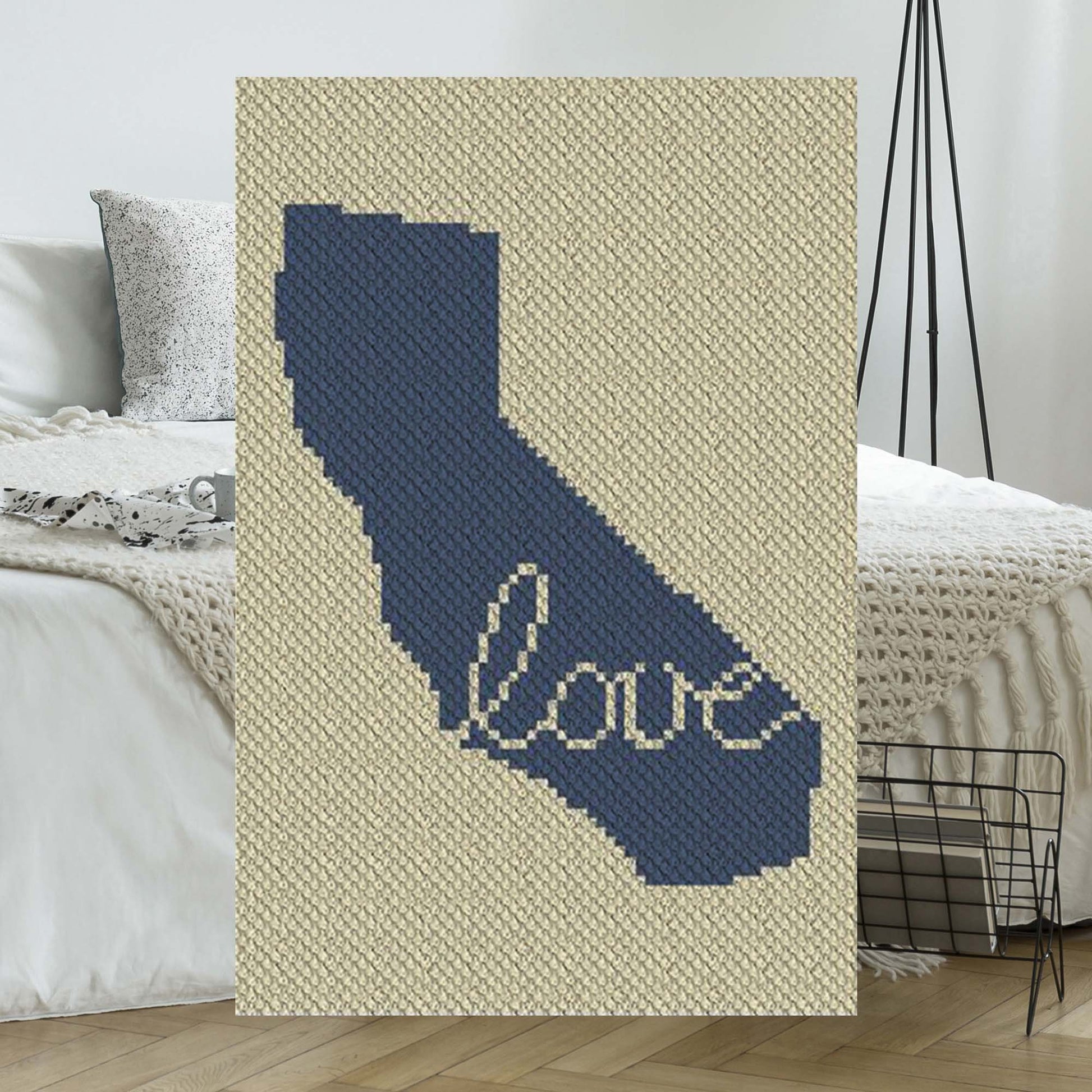 California Love C2C Afghan Crochet Blanket