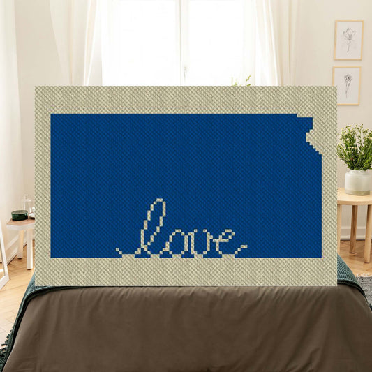 Kansas Love C2C Afghan Crochet Pattern