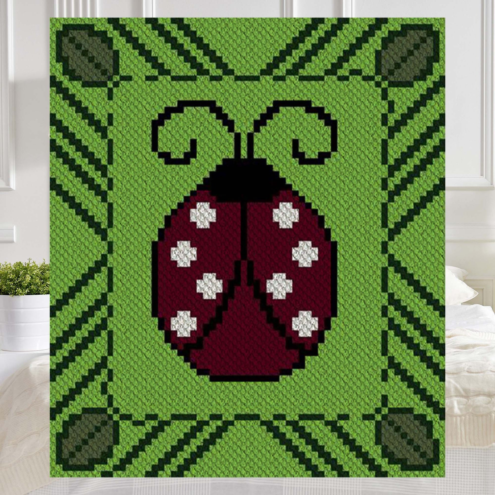Lulu Ladybug C2C Kid Crochet Afghan Pattern