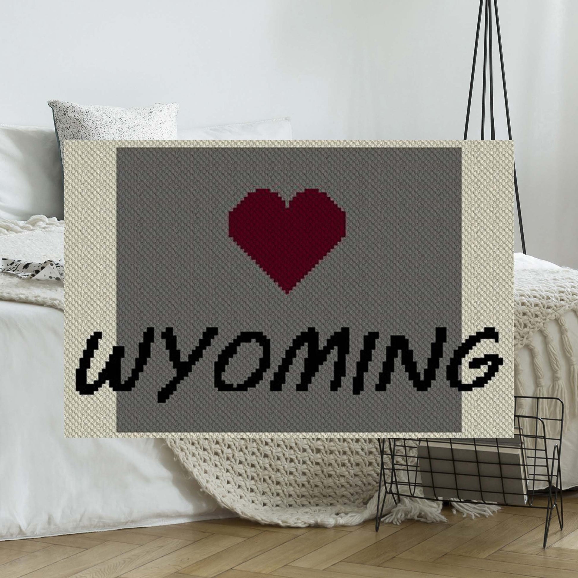 Heart Wyoming C2C Afghan Crochet Pattern