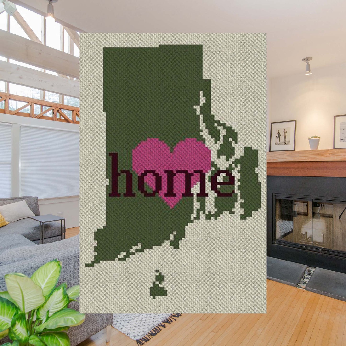 Rhode Island Home C2C Afghan Crochet Pattern