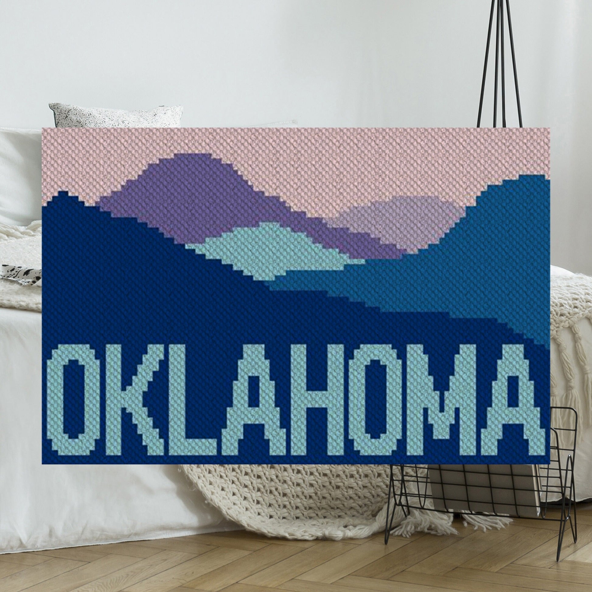 C2C Crochet Afghan Pattern Go to the Mountains of Oklahoma Includes Graphghan Instructions