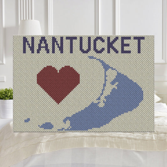 Heart Nantucket C2C Graphghan Crochet Pattern