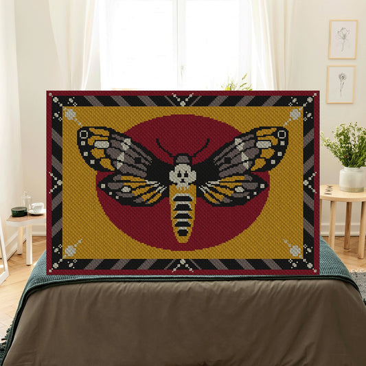 Into the Moth of Darkness C2C Crochet Pattern and Graphghan Crochet Pattern Afghan PDF