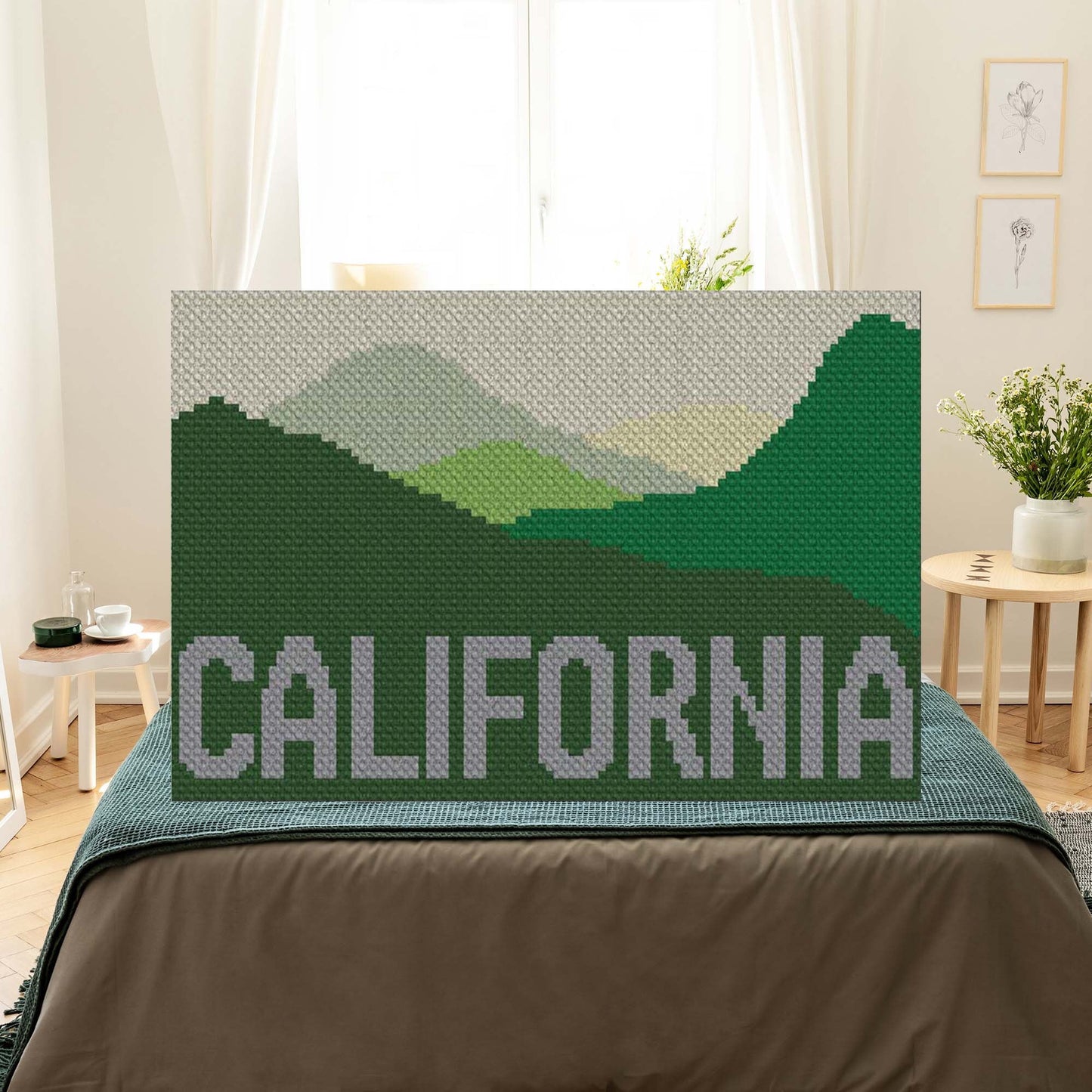 Go to the Mountains of California C2C & Graphghan Afghan Crochet Pattern